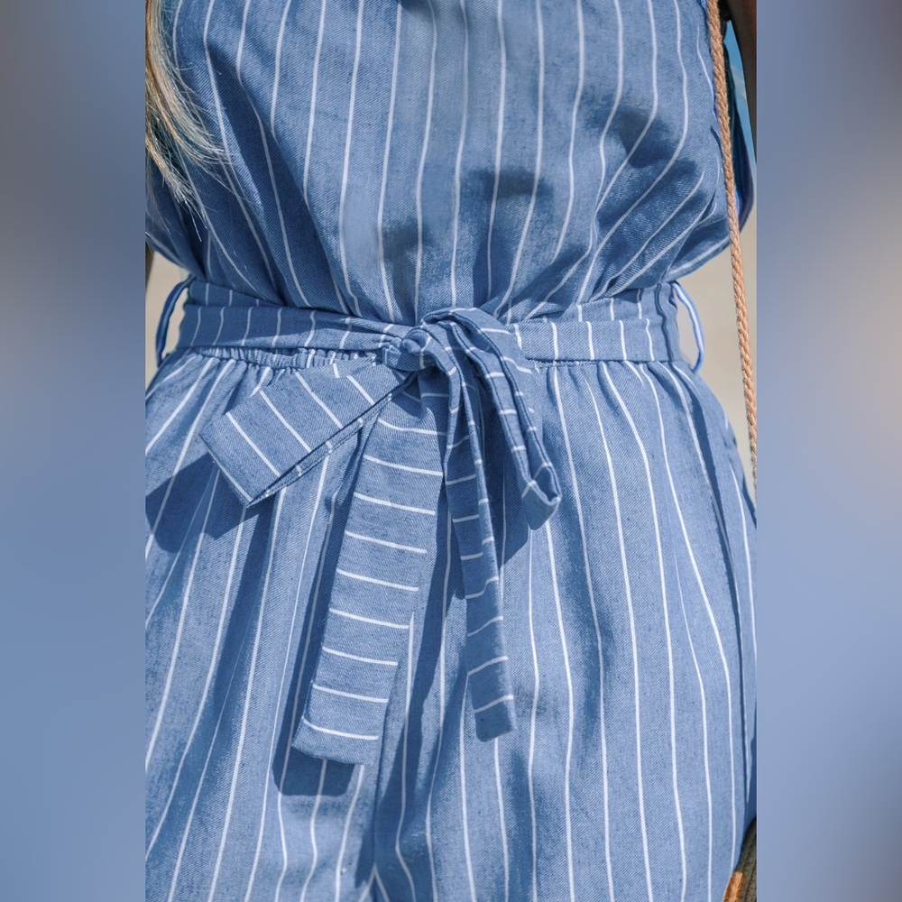 Cupshe Striped Micro Ruffle Tube Top Romper - Picture 4 of 4